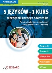 5 języków - 1 kurs. Niezbędnik każdego podróżnika -  1 CD MP3 + książka